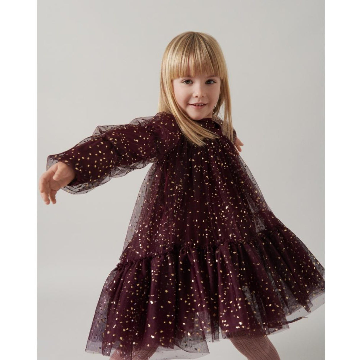 MarMar Ballerinasko Dotty Deep Mulberry Dionne Dress