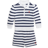 Ralph Lauren Baby White / Spring Navy Shorts Set