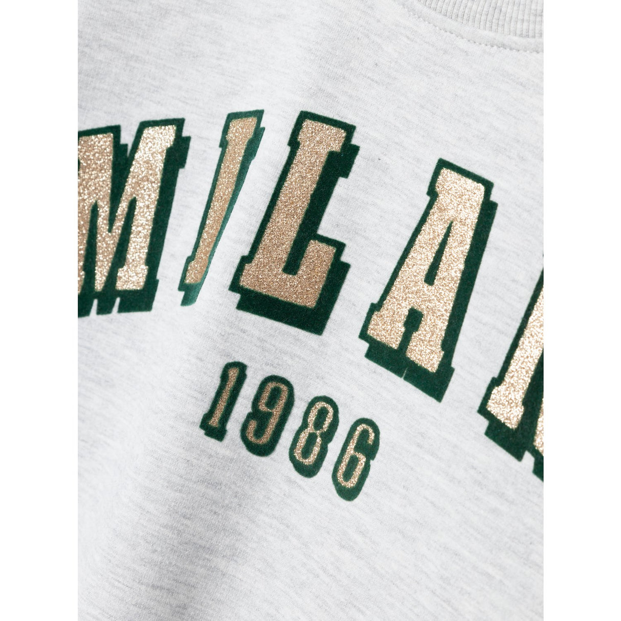 Name It Light Grey Melange Losefine Loose Short Collegegenser