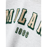 Name It Light Grey Melange Losefine Loose Short Collegegenser