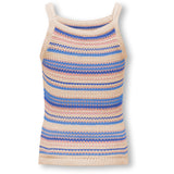 kids ONLY Ecru Lemn Verbena/Dazzling Blue/Azure Blue Belli Life Stripe Knit Topp