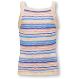 kids ONLY Ecru Lemn Verbena/Dazzling Blue/Azure Blue Belli Life Stripe Knit Topp 2