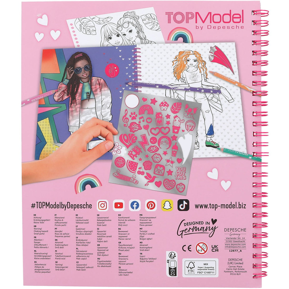 TOPModel Coloring Book m / paljetter 7