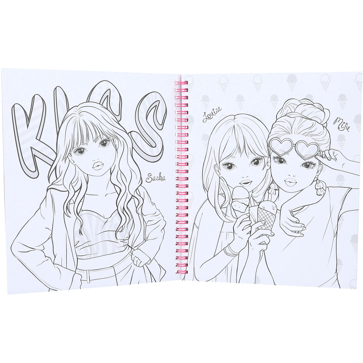 TOPModel Coloring Book m / paljetter 3