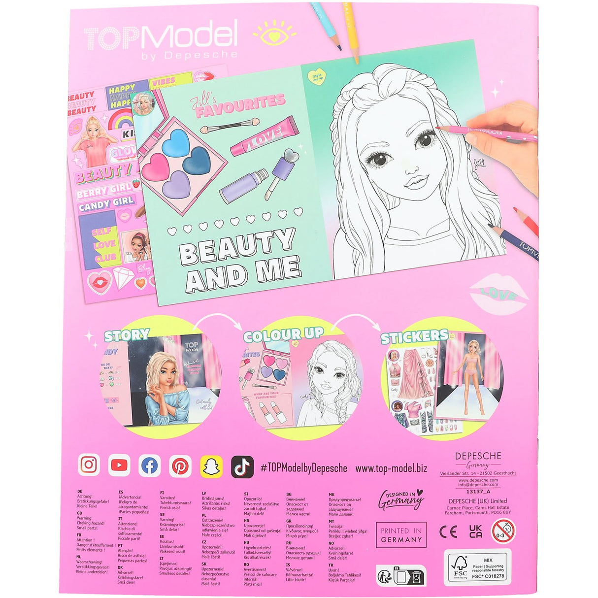 TOPModel Coloring Book Beauty Fun 5