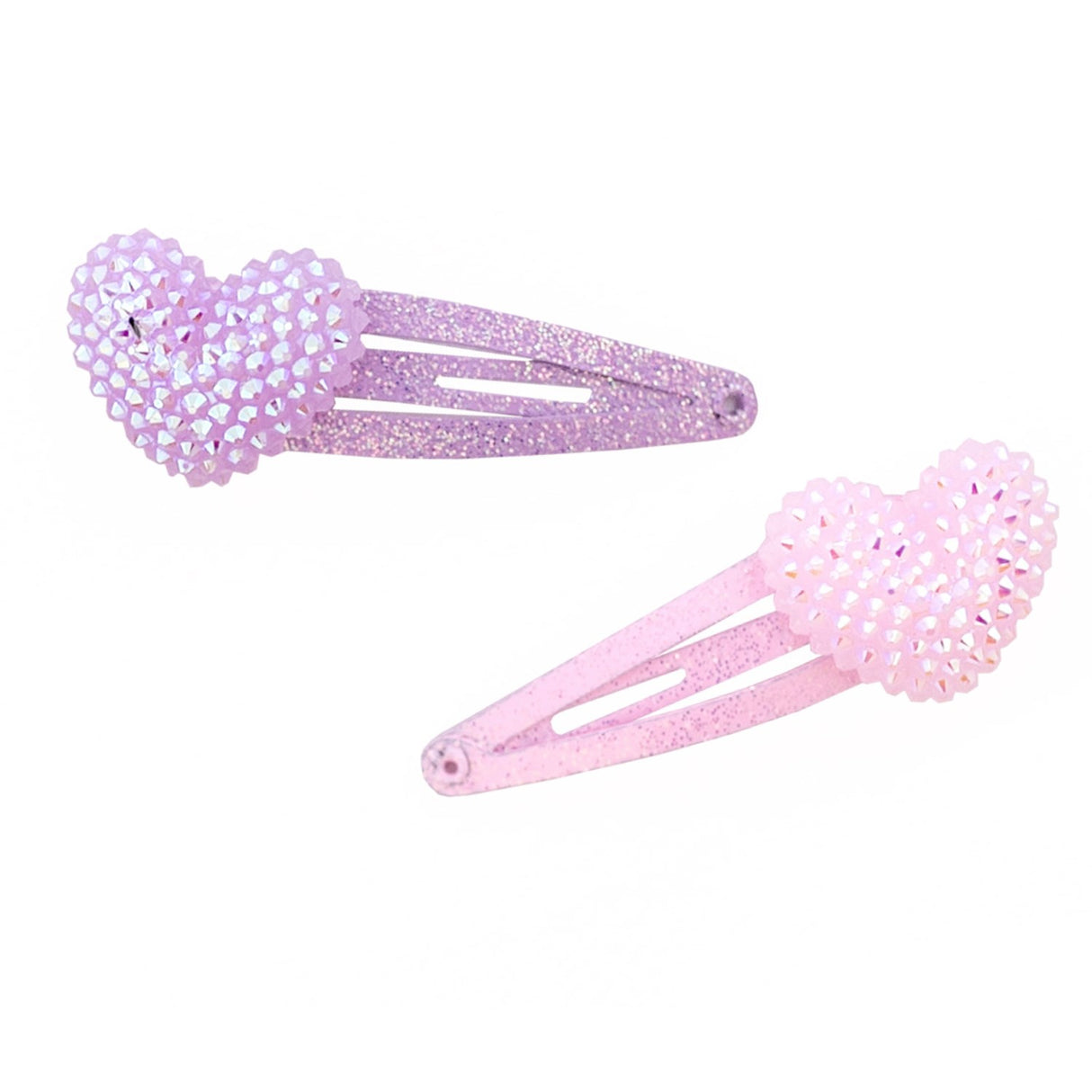 Great Pretenders Boutique Sparkle Heart Bobble Hairclips lilla / rosa