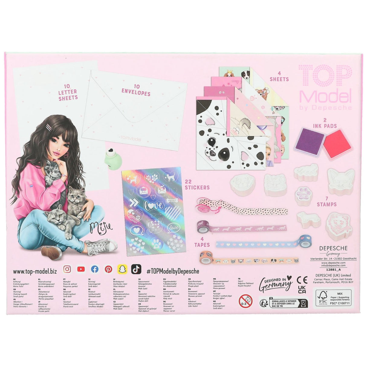 TOPModel Creative Letter Set Kitty og Doggy 7