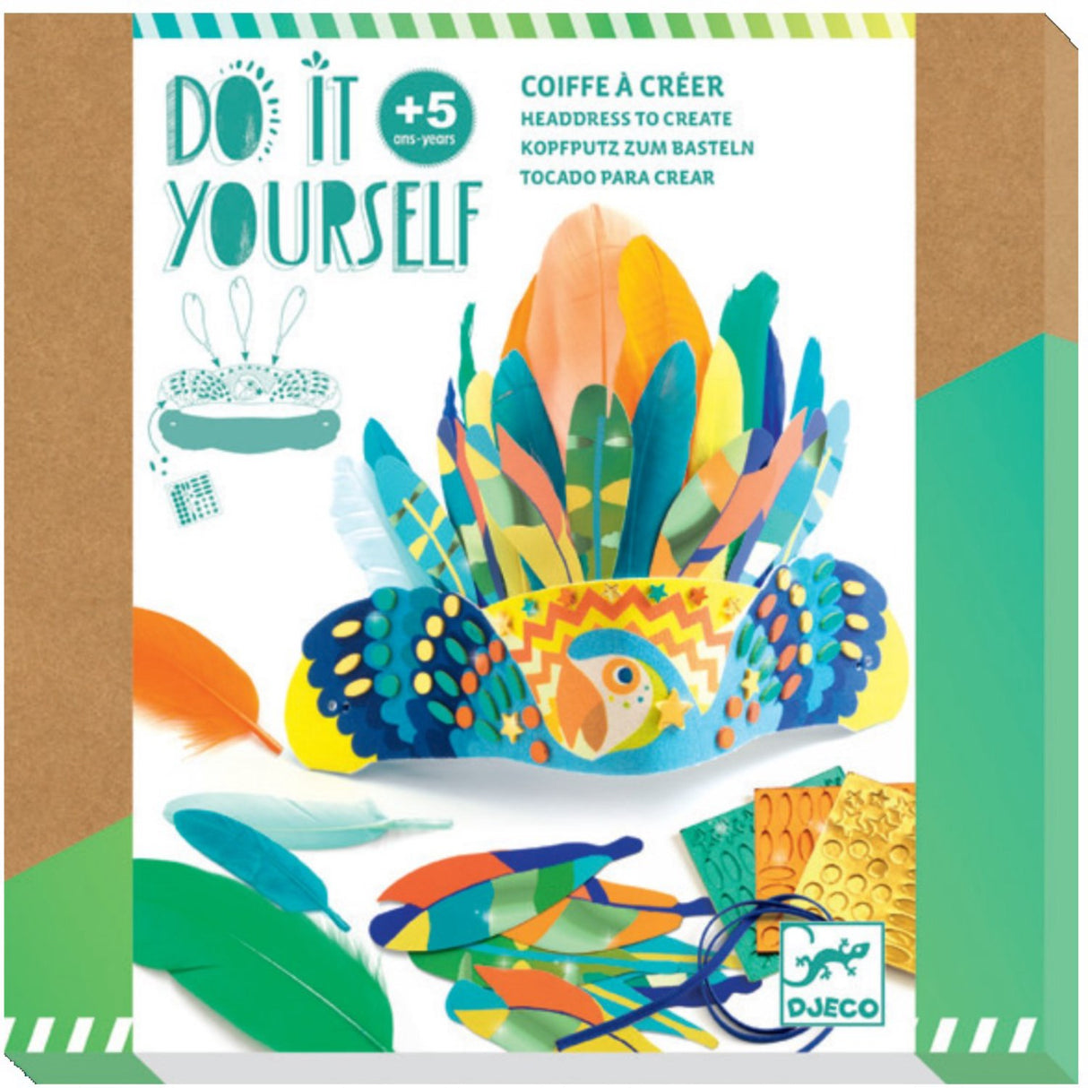 Djeco DIY Pannebånd med Fjær