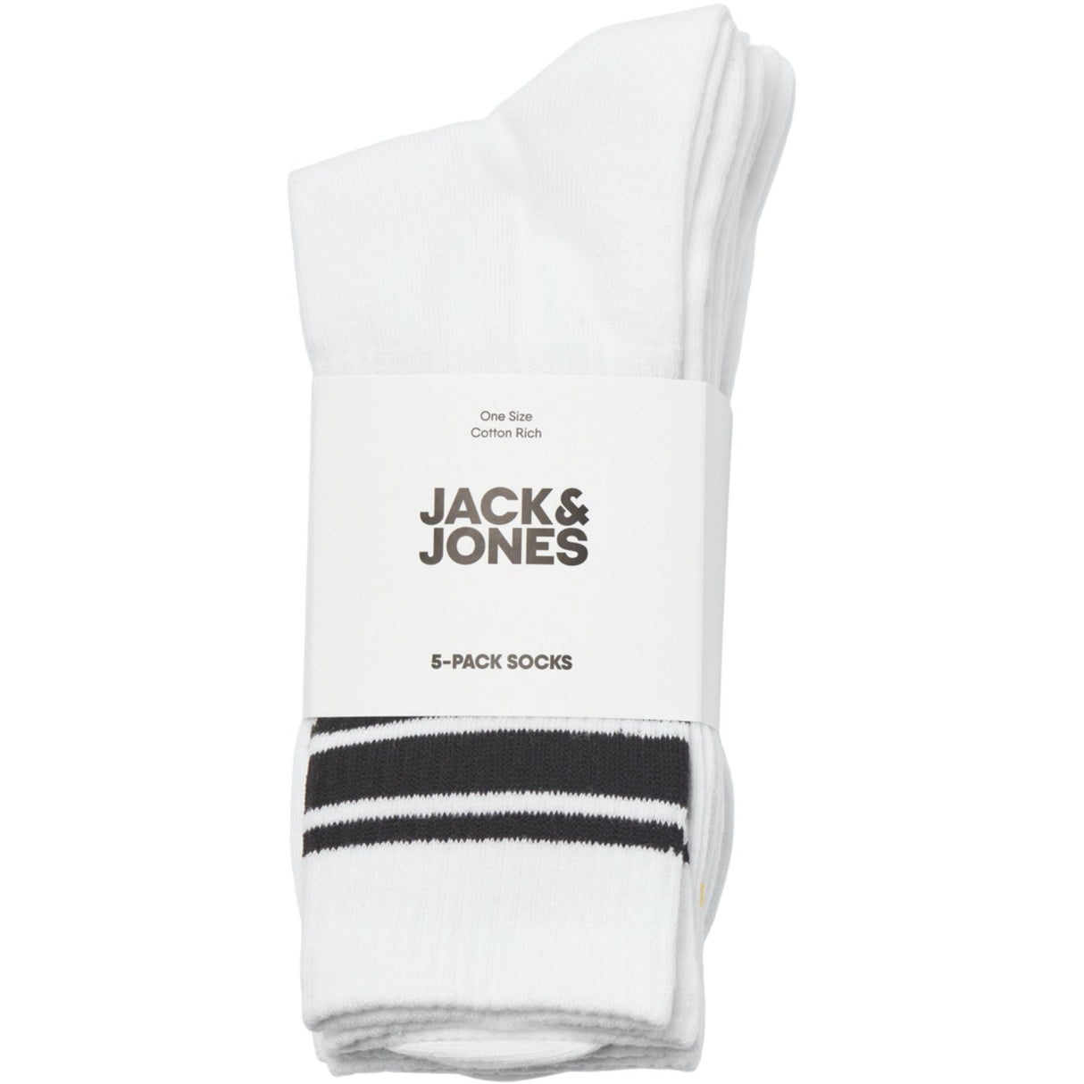 Jack & Jones Junior Bright White Actrey Tennissokker 5-pakning 7