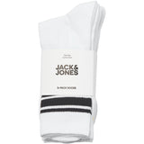 Jack & Jones Junior Bright White Actrey Tennissokker 5-pakning