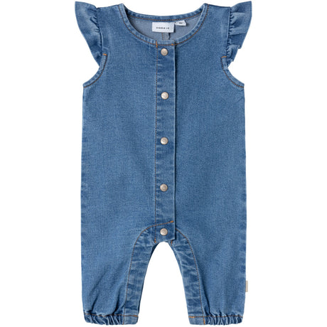 Name It Medium Blue Denim Lola Frill Denim Summer Suit