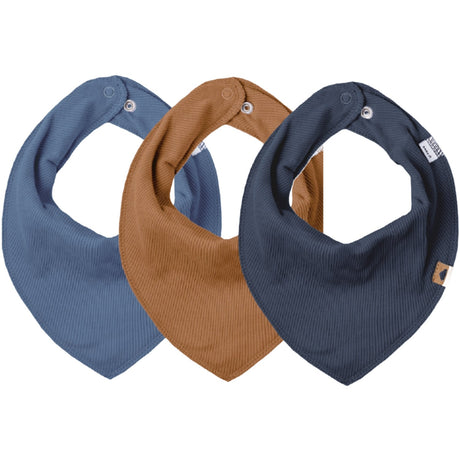 Name It Coronet Blue Yasimkoby 3-pack Scarf Bib Rib