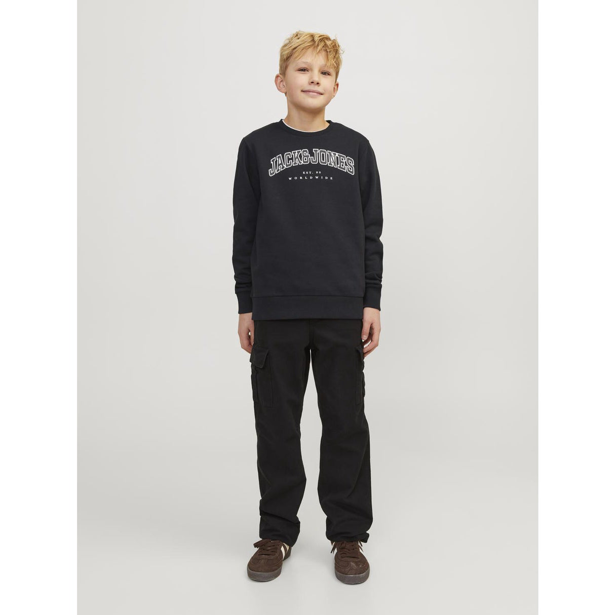 Jack & Jones Junior Black caleb Varsity Collegegenser