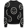 kids ONLY Black Cloud Dancer Happy Smiley Happie Pullover Knit Blouse