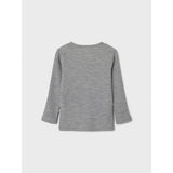 Lil'Atelier Grey Melange Fable Ull Bluse