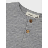 Lil'Atelier Grey Melange Fable Ull Bluse