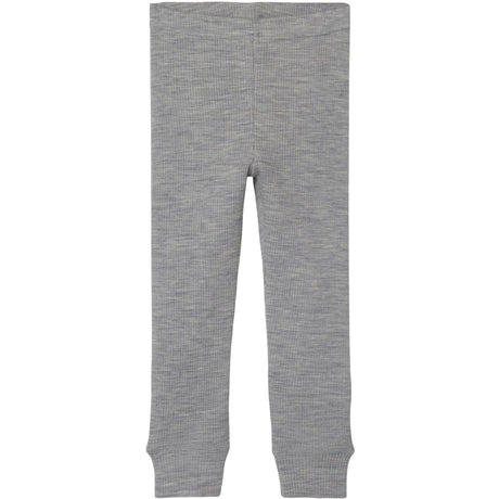 Lil'Atelier Grey Melange Fable Ull Leggings