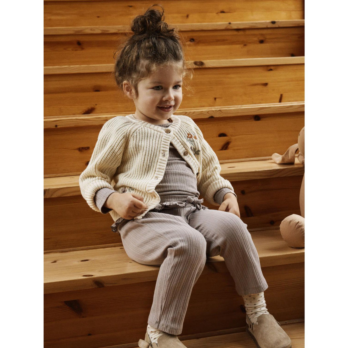 Lil'Atelier Birch Emlen Strikk Cardigan