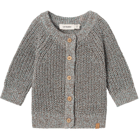 Lil'Atelier Sky Gray Noro Strikk Cardigan