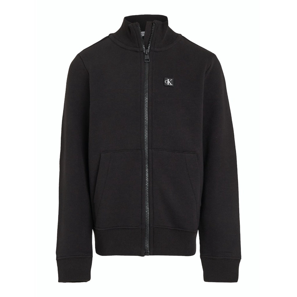 Calvin Klein Ck Black Monogram Mini Badge Half-Zip Collegegenser