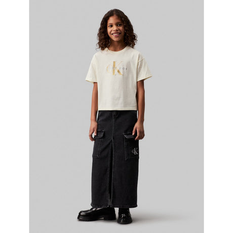 Calvin Klein Afterglow Glitter Monogram Boxy T-Shirt 2