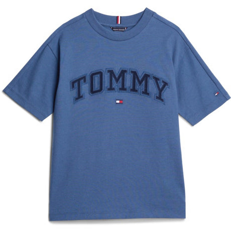 Tommy Hilfiger Aegean Sea Varsity Embroidery Tee Ss