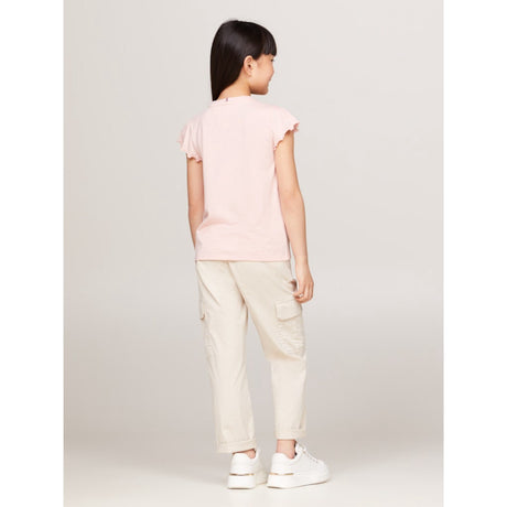 Tommy Hilfiger Soft Rose Essential Ruffle Sleeve T-Shirt 2