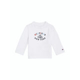 Tommy Hilfiger White Monotype Oval Regular Tee Ls