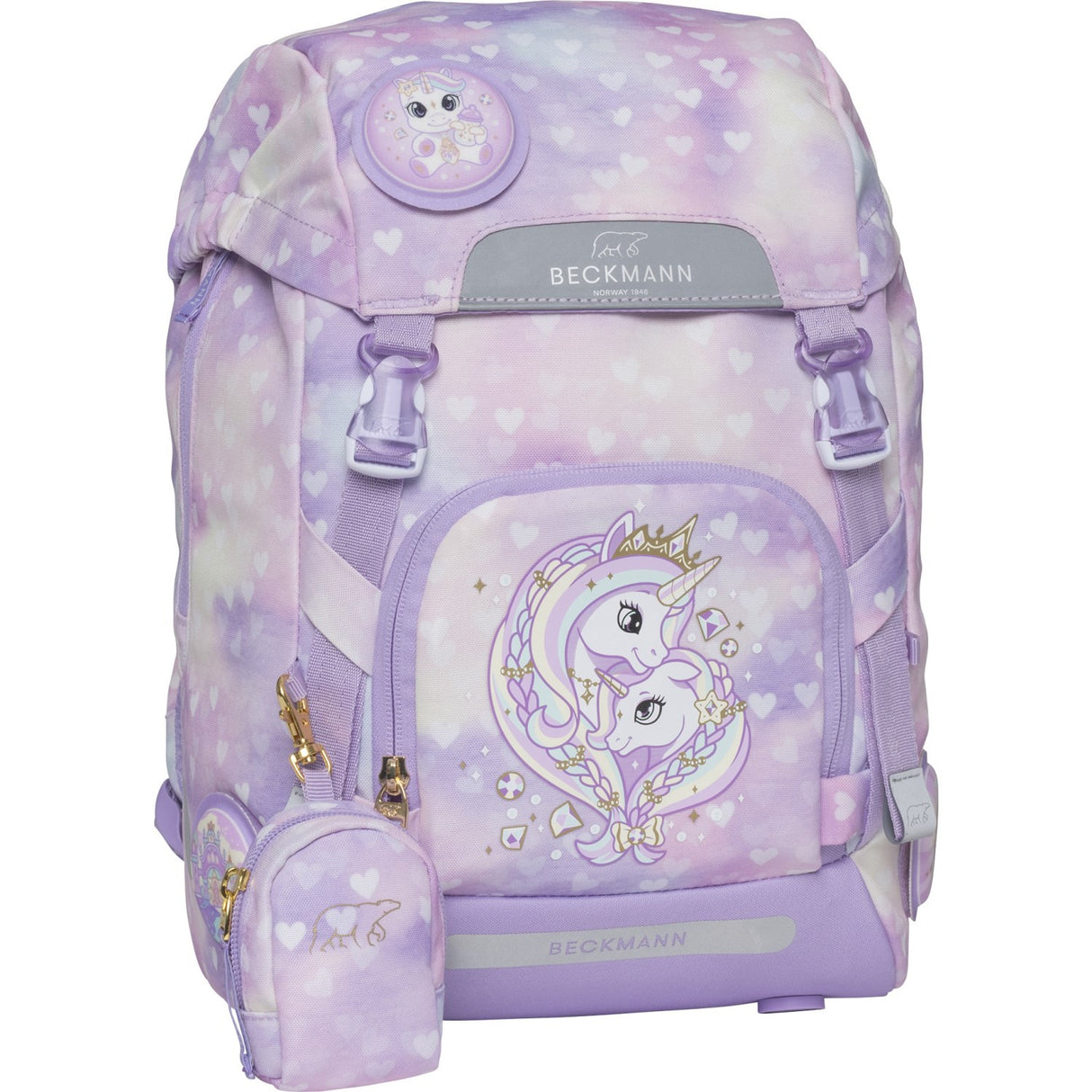 Beckmann Unicorn Princess Purple Classic Skolesekk 7