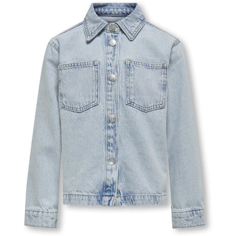 kids ONLY Light Blue Denim Carly Oversize Star Denim Overshirt