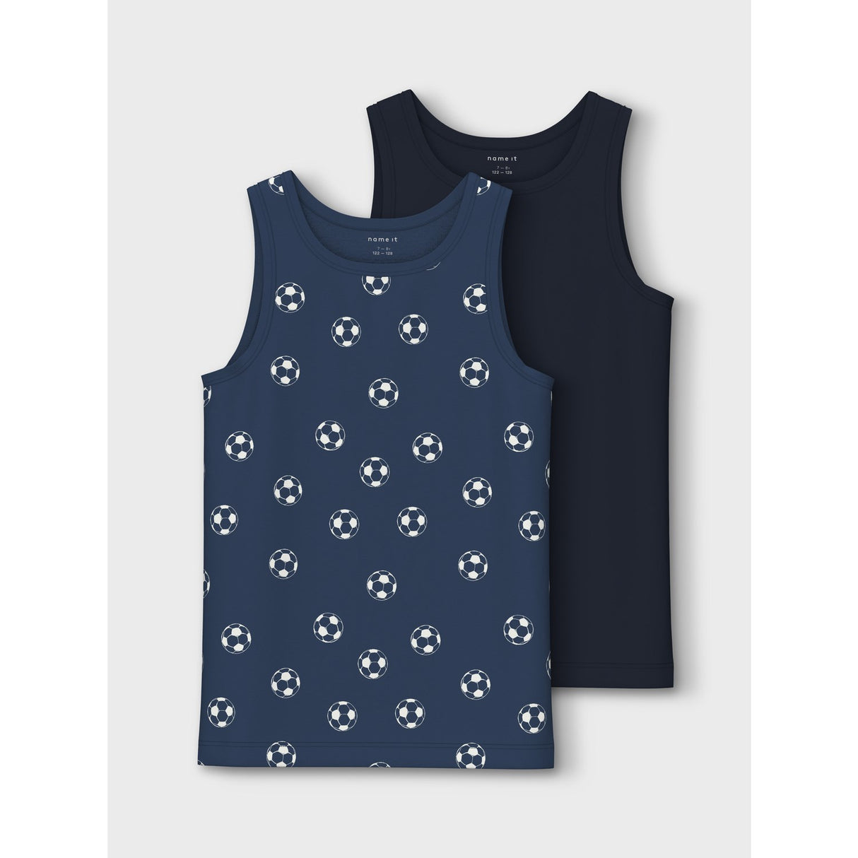 Name It Dark Denim Tank Topp 2-pack Dark Denim Football Noos 6