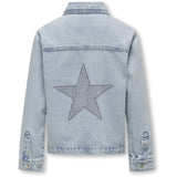 kids ONLY Light Blue Denim Carly Oversize Star Denim Overshirt