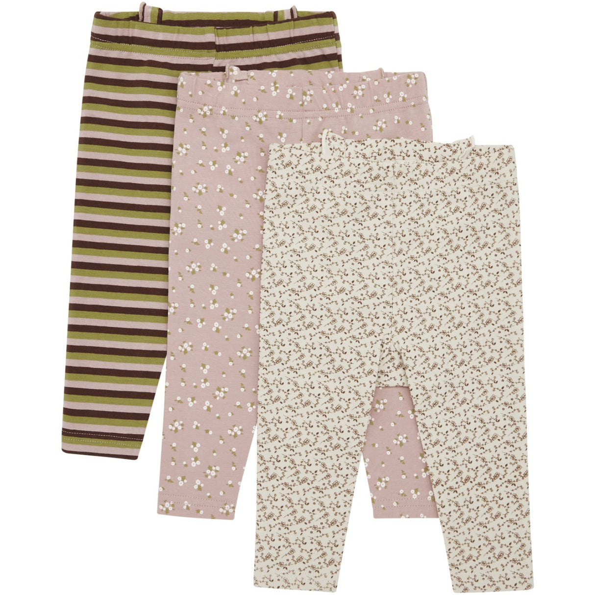 Hust & Claire Dusty Rose Baby Liva Leggings 3-Pakning