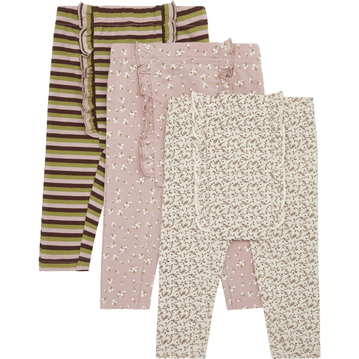 Hust & Claire Dusty Rose Baby Liva Leggings 3-Pakning