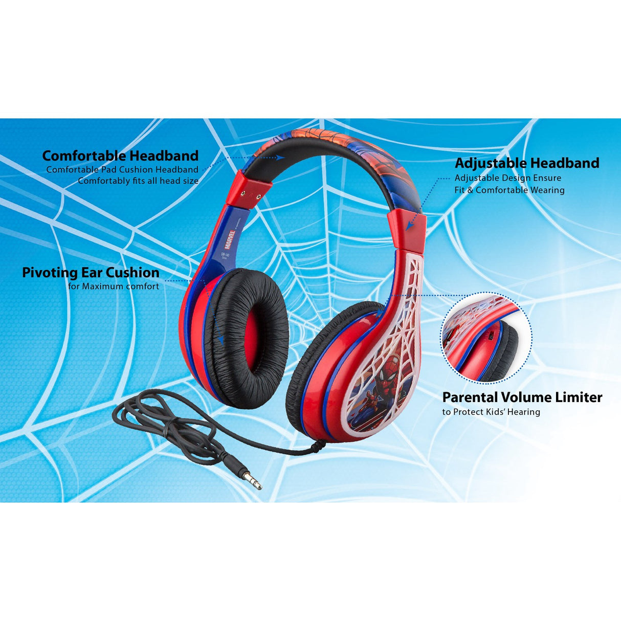 eKids Spiderman Youth Hodetelefoner 11