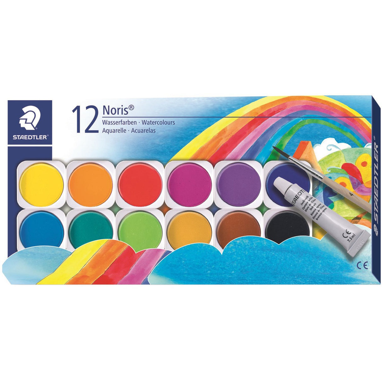 Staedtler Paint Box W/Brush 12 Colours