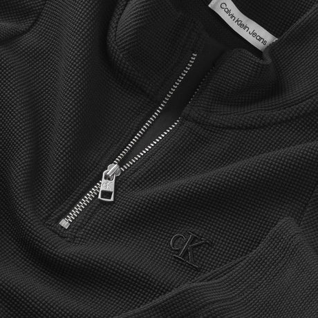 Calvin Klein Ck Black Waffle Jersey Zip Up Collegegenser 2