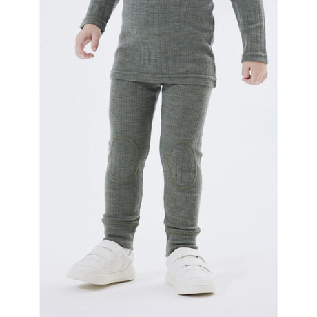 Name It Mulled Basil Wang Wool Needle Long Johns Solid Noos 2