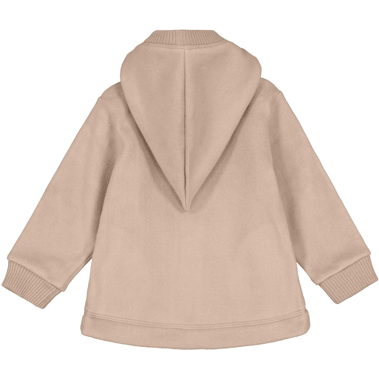 Mikk-Line Warm Taupe Cotton Fleece Cardigan m. Hette 2