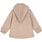 Mikk-Line Warm Taupe Cotton Fleece Cardigan m. Hette 2