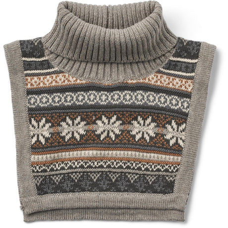 Wheat Warm Grey Melange Knitted Neckwarmer Lorenz