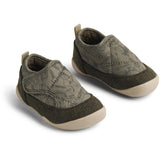 Wheat Dark Green Indoor Shoe Mulle