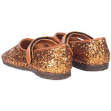 Angulus Bronze Glitter/Cognac Ballerinasko I Funklende Glitter