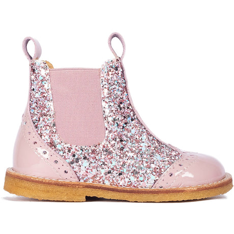 Angulus Mauve/Mauve Glitter Classic Chelsea Boot med Glitrende Glitter 2