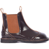 Angulus Brown/Cognac Chelsea Støvler Med Brogue Hulmønster