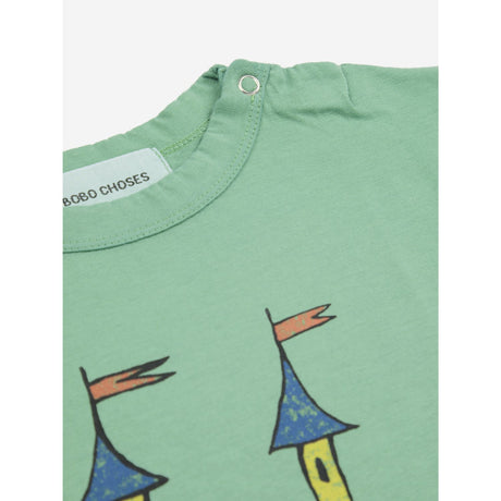 Bobo Choses Green Faraway Castle Bluse