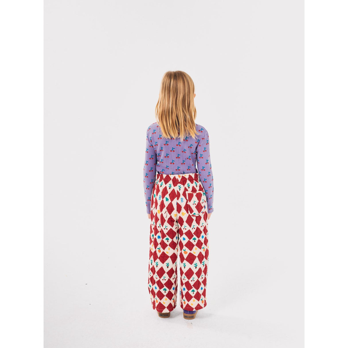 Bobo Choses Lavender Cherry All Over Turtle Neck Bluse