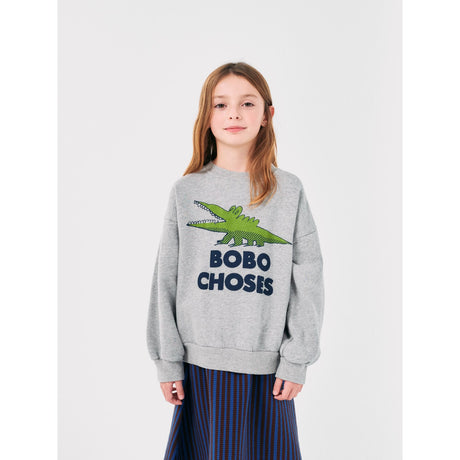 Bobo Choses Light Heather Grey Talking Crocodile Collegegenser 2