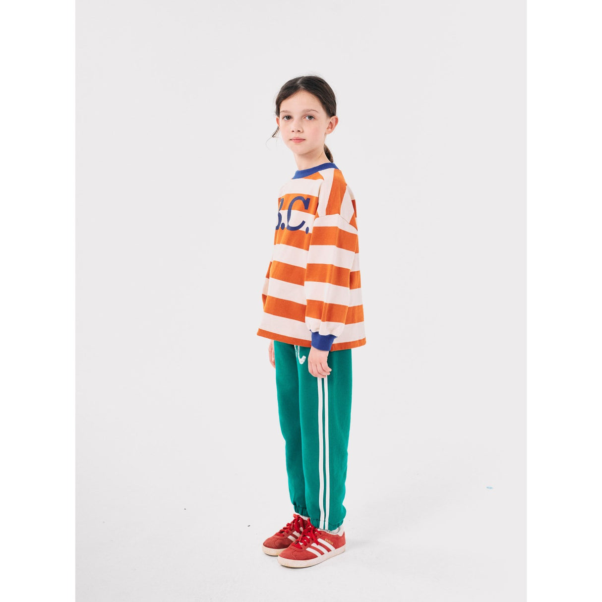 Bobo Choses Green B.C Shadow Stripes Jogging Pants