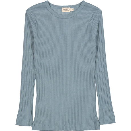 MarMar Modal Pointelle Rib Blue Dove Tamra Bluse